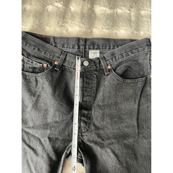 Vintage 90's Levi Strauss 501 Mens Black Button Fly Denim Jeans Cotton W34 L30 - Picture 4 of 12